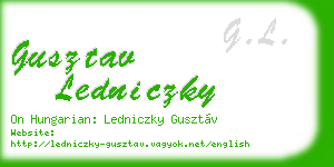 gusztav ledniczky business card