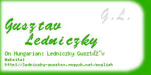 gusztav ledniczky business card